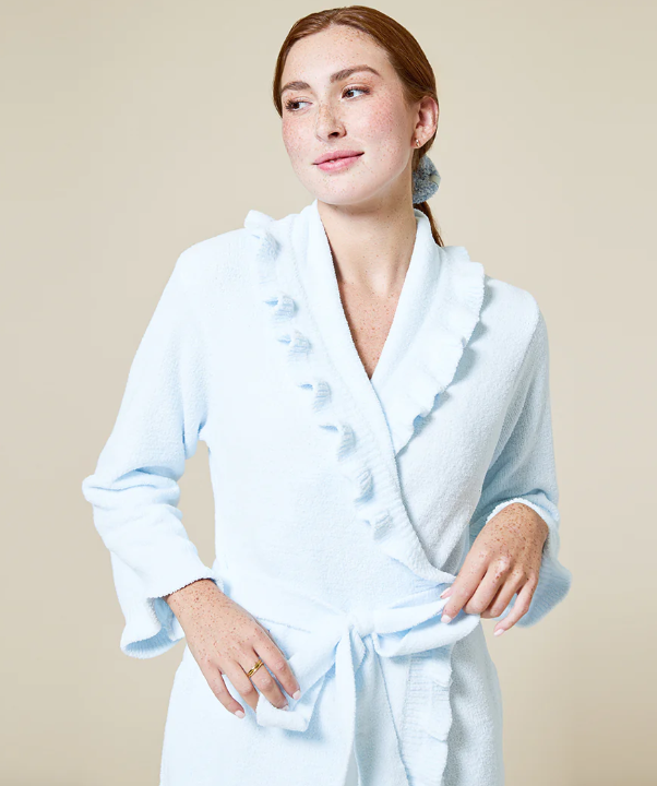 Ruffle Chenille Robe