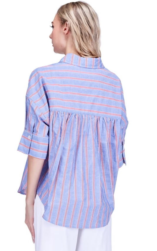 Blue Stripe Top