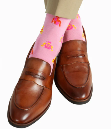 Rose/Lemon Silk Socks