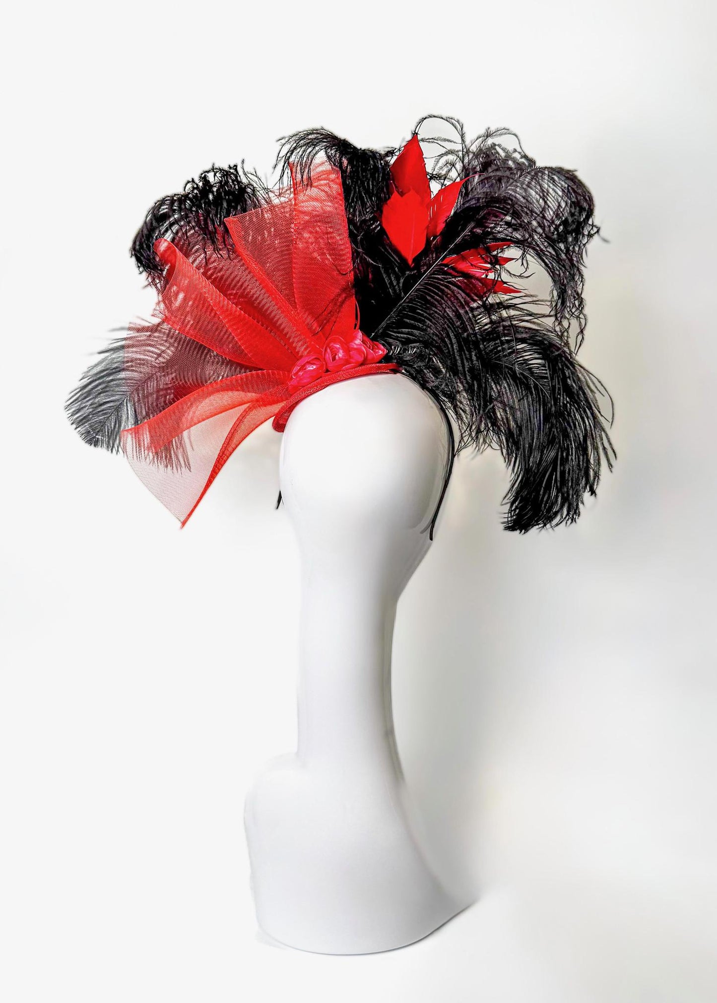 Fascinator Red 1372