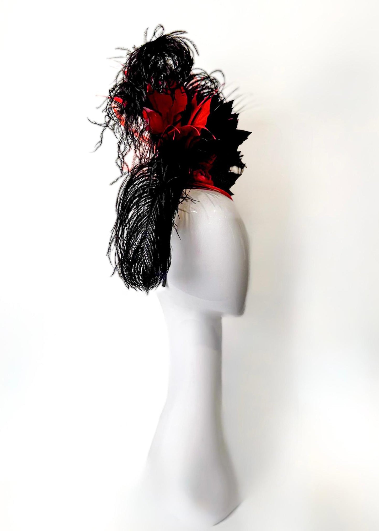 Fascinator Red 1372