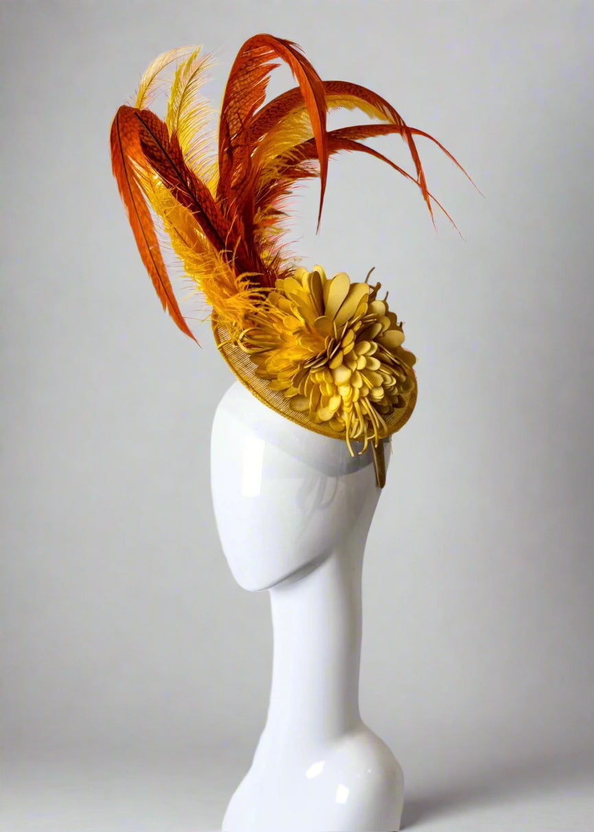 Fascinator Yellow 1365
