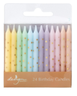 Pastel Pinwheel Candles