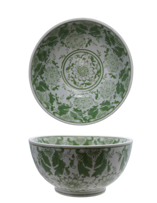 Green Stoneware Bowl