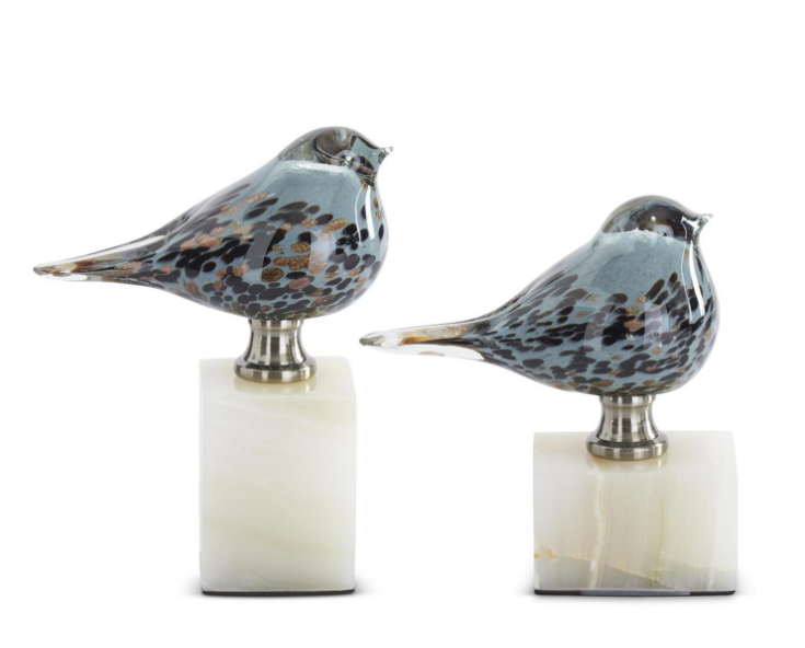 Blue Glass Birds