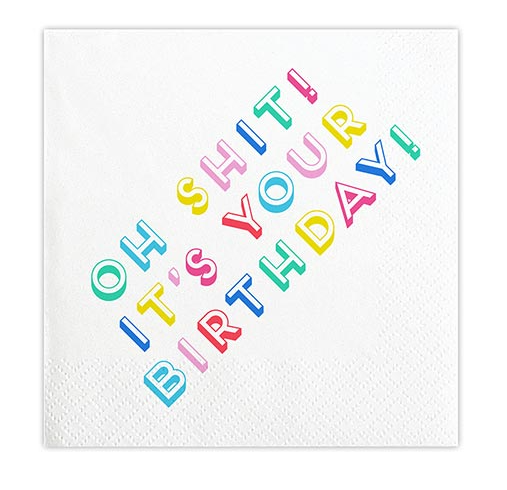Oh Shit Bday Napkins