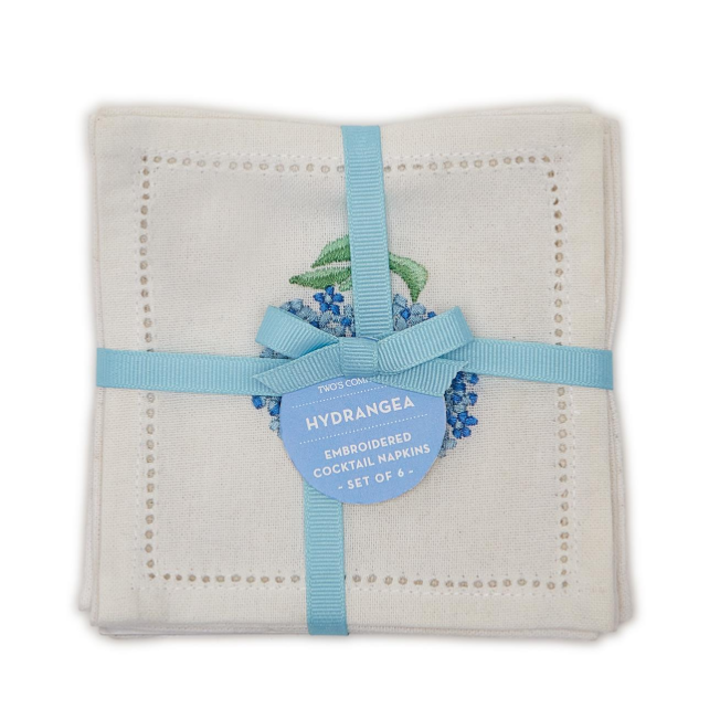 S/6 Hydrangea Napkins