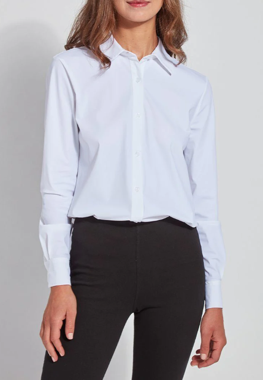 Lysse Connie Button Down - White