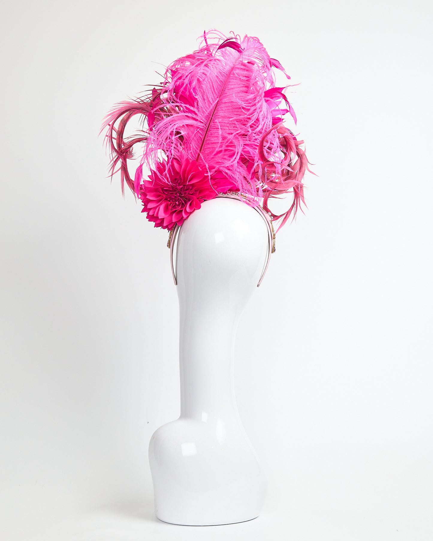 C Beaded Fuchsia & Pearl 1041