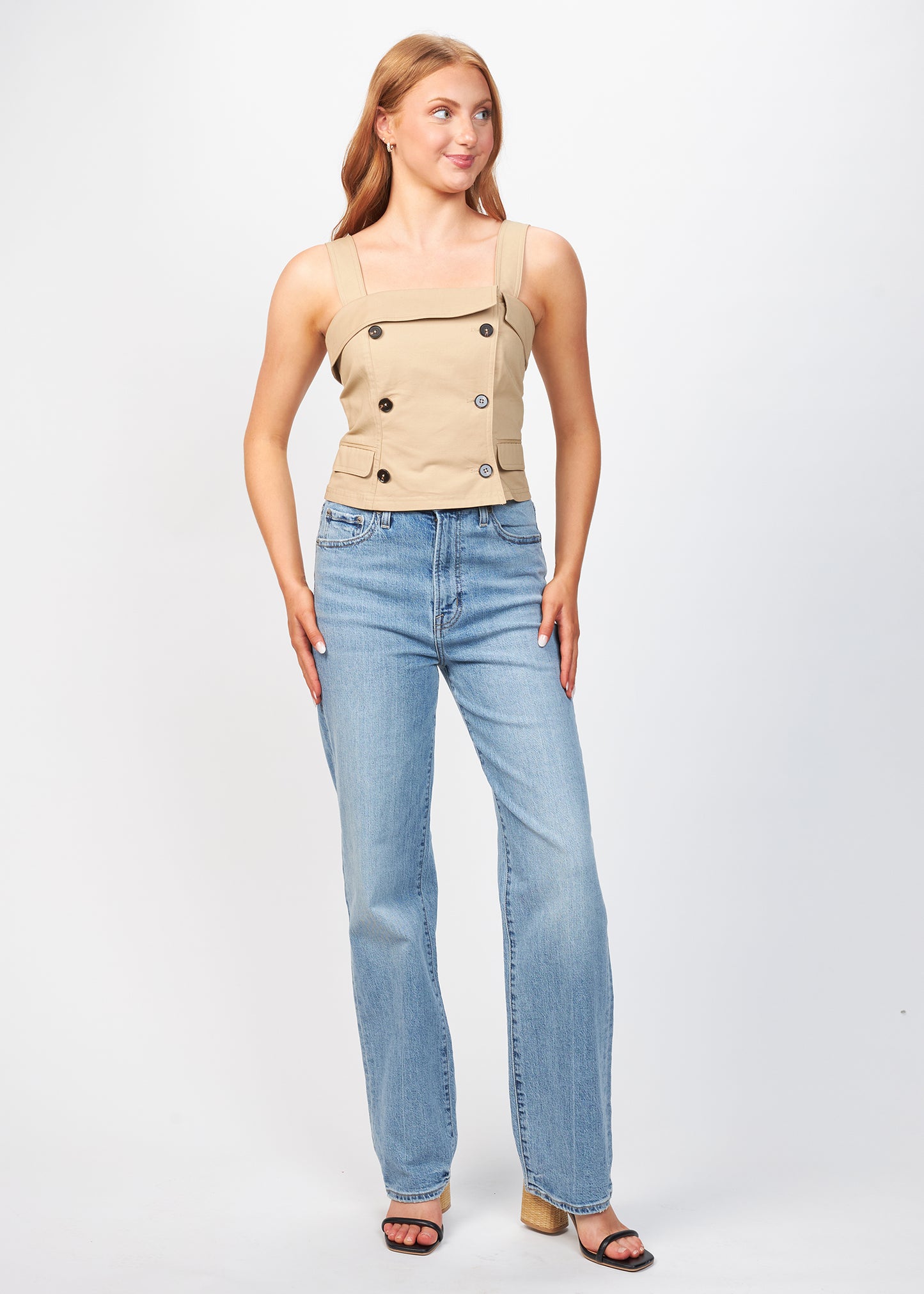 Khaki Crop Top
