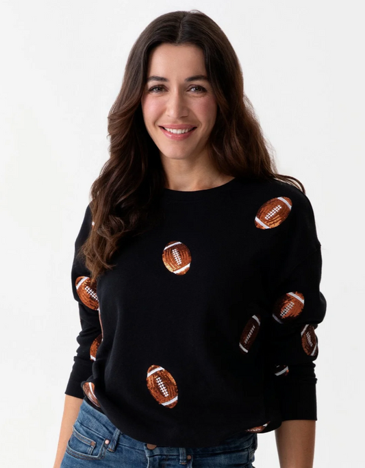 Sequin Football Sweatshirt
