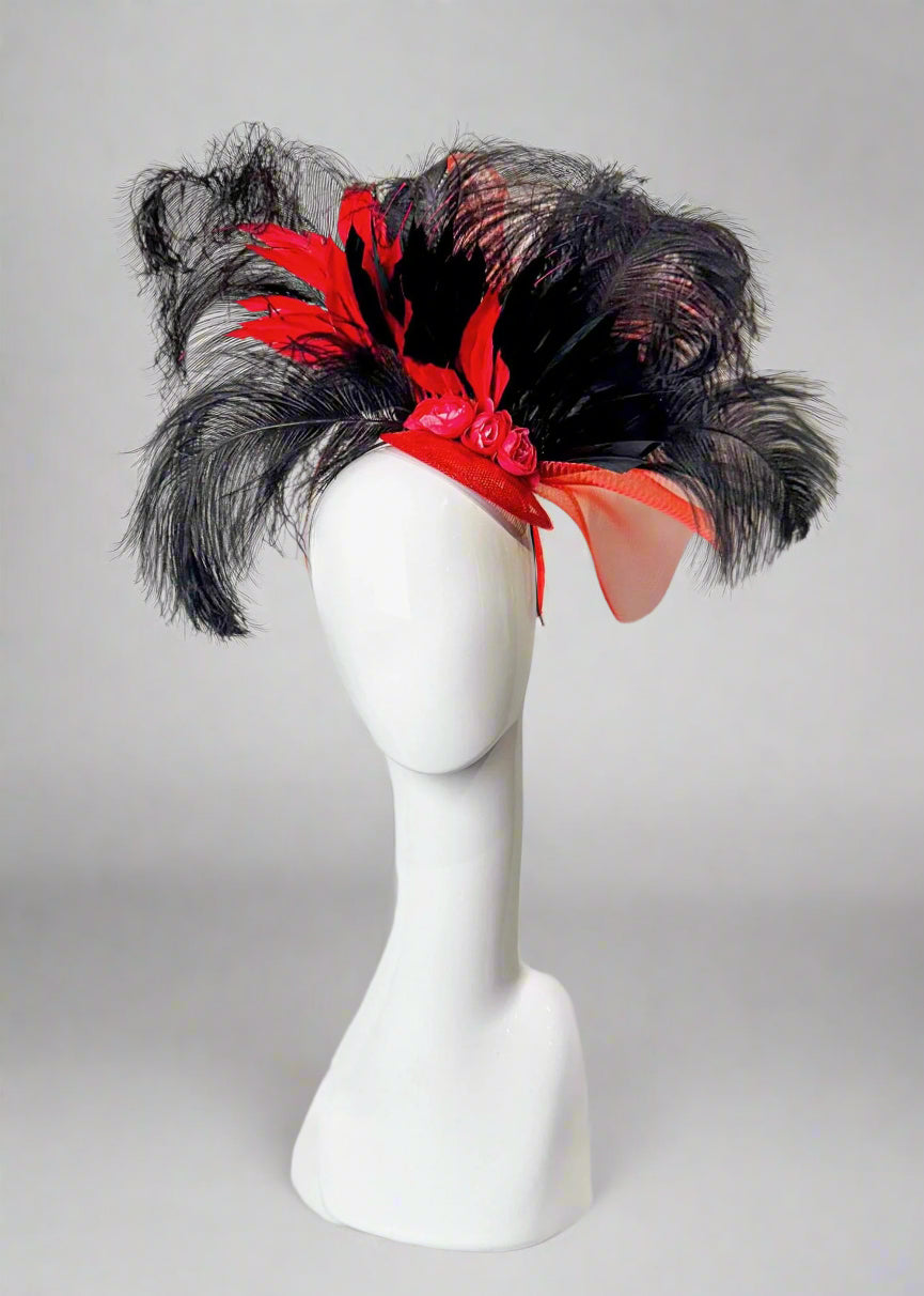 Fascinator Red 1372