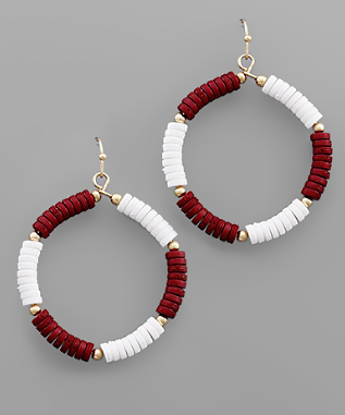 Beaded Circle Hoops