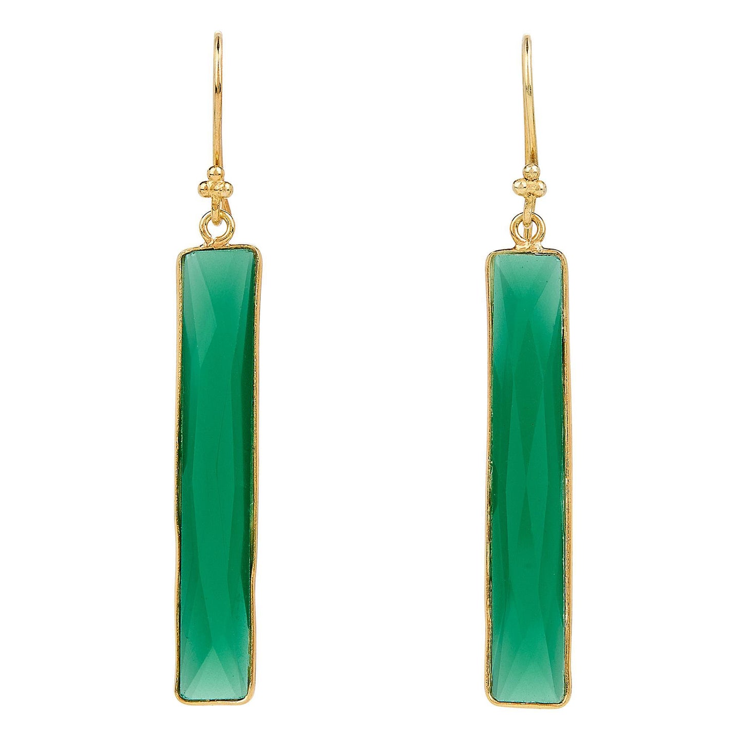 Elyssa Bass Green Onyx Earrings