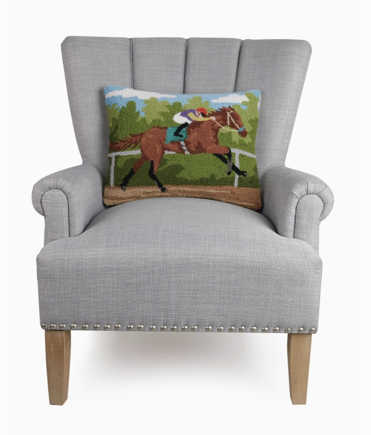 Racing Horse Hook Pillow
