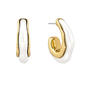 Two Toned Metal Hoops