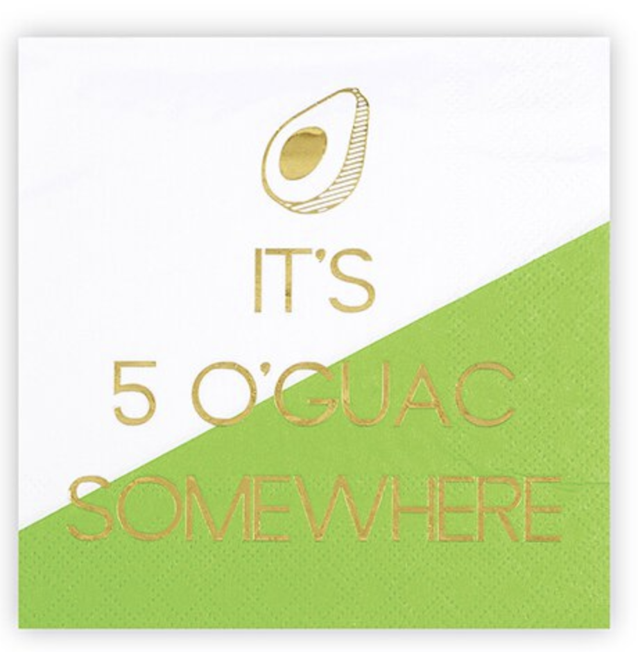5 O'Guac Napkins 20ct