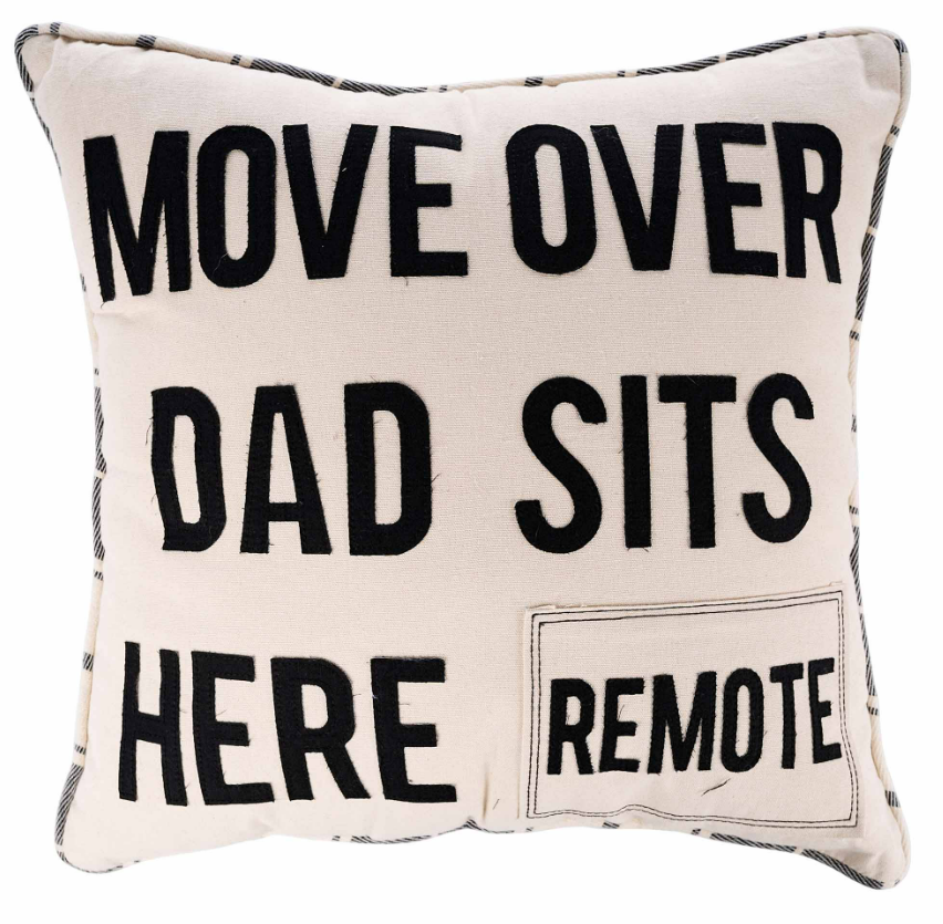 Dad Sits Here Remote Pillow