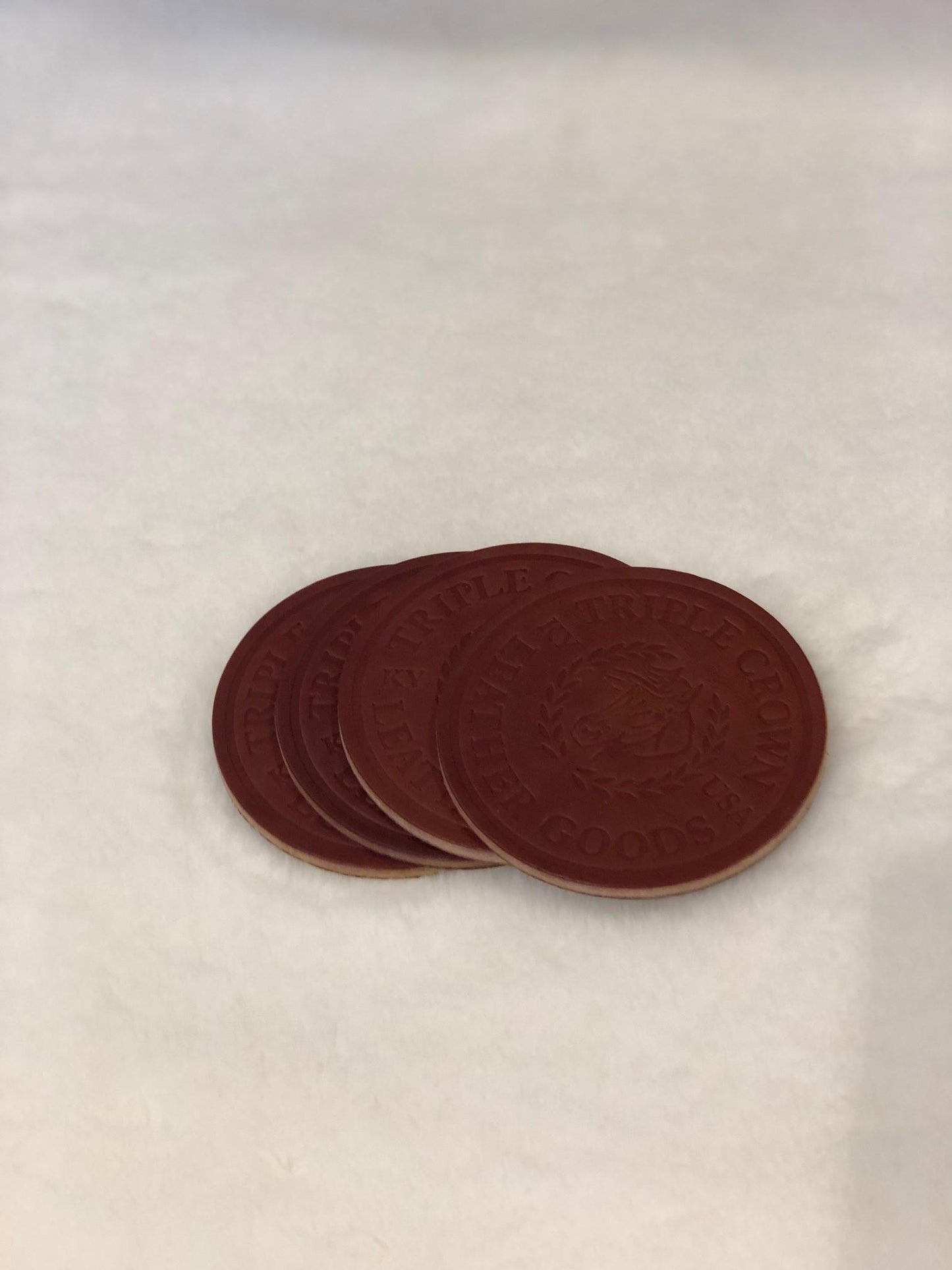 Round Leather Coasters