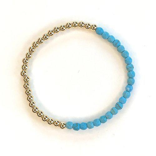 Gold & Turquoise Bracelet