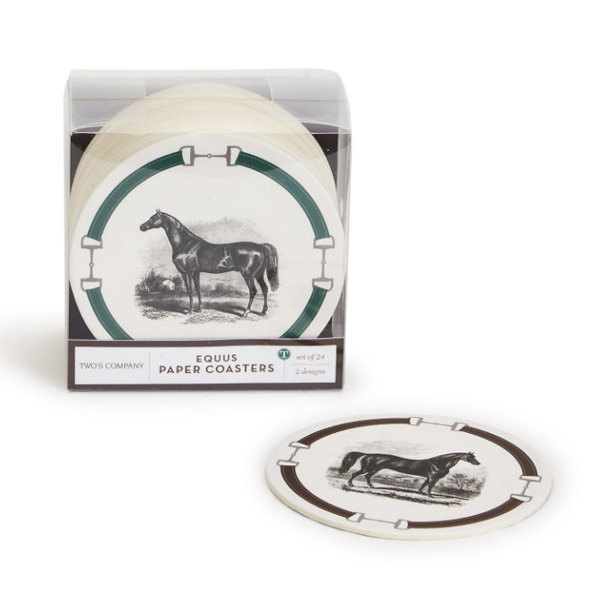 Equus Horse Paper Coasters 24 set