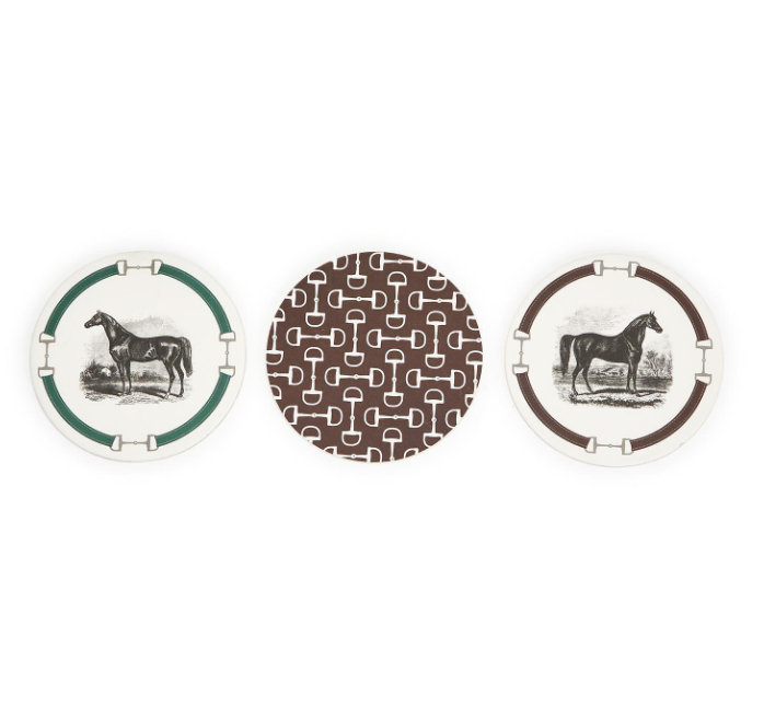 Equus Horse Paper Coasters 24 set