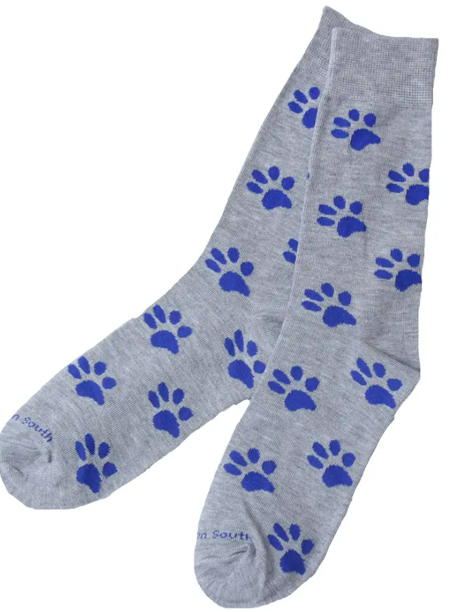 Grey Paw Y'all Socks
