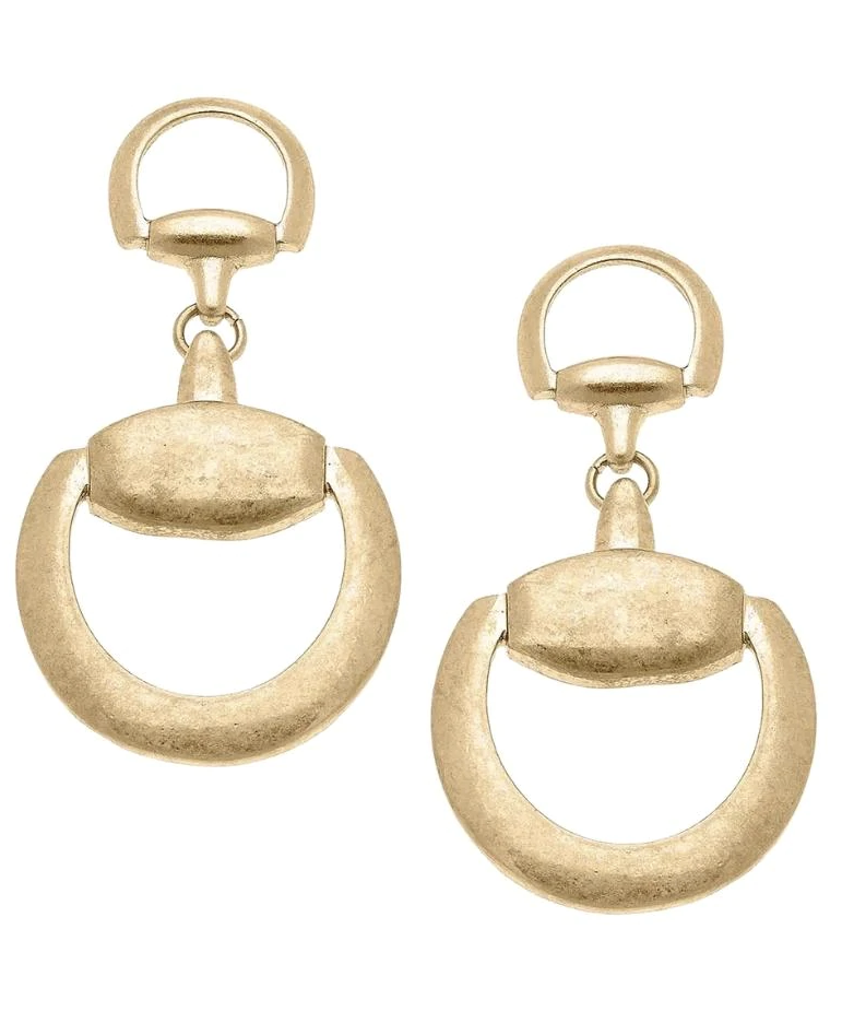 Laurel Horsebit Earrings
