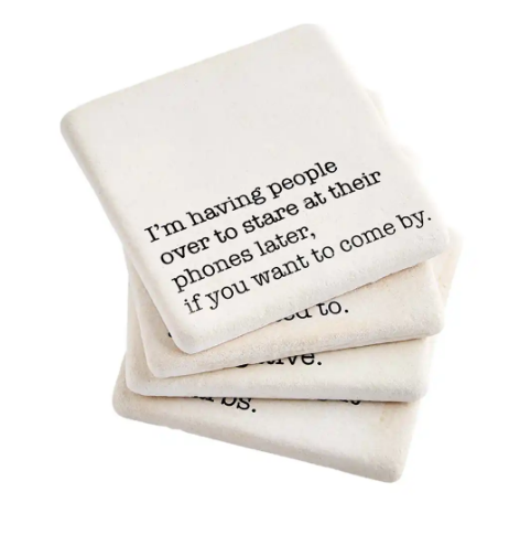 Having People Over Stone Coasters