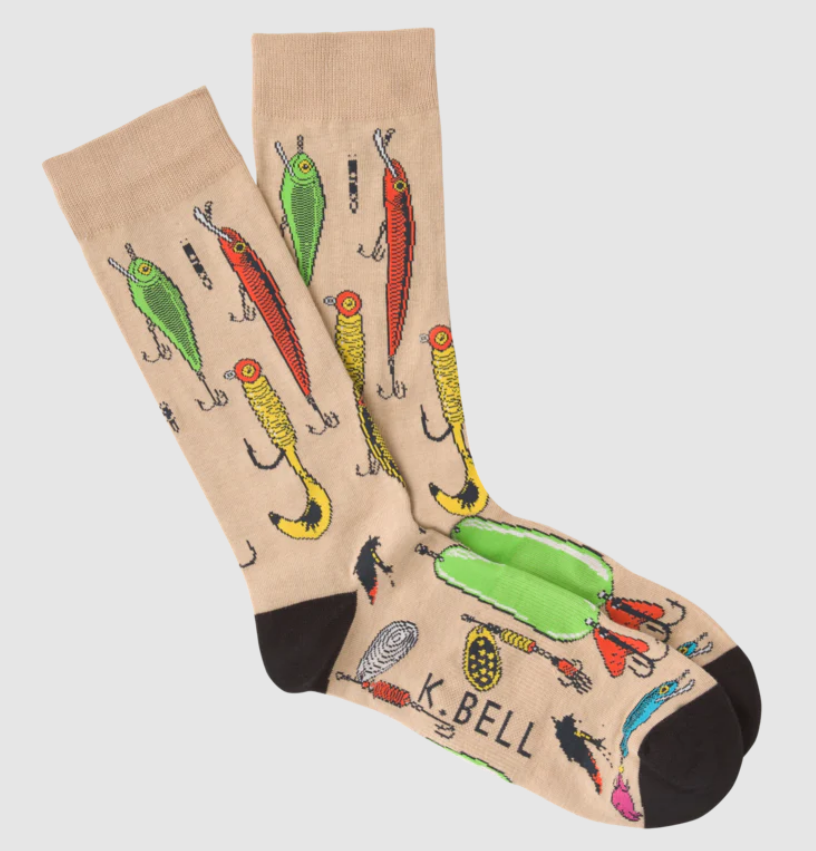 Men's Fishing Lures Crew Socks