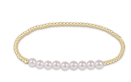 Enewton Classic Gold Beaded Bliss 2.5mm Bead Bracelet - 5mm Pearl