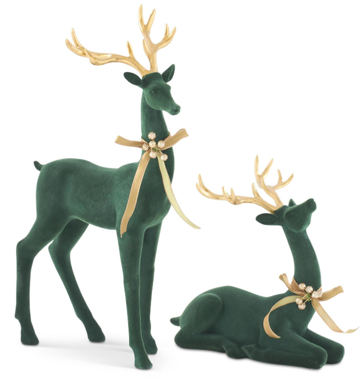 Green Velvet Deer