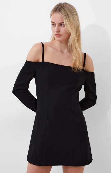 French Connection Whisper Off The Shoulder Dress