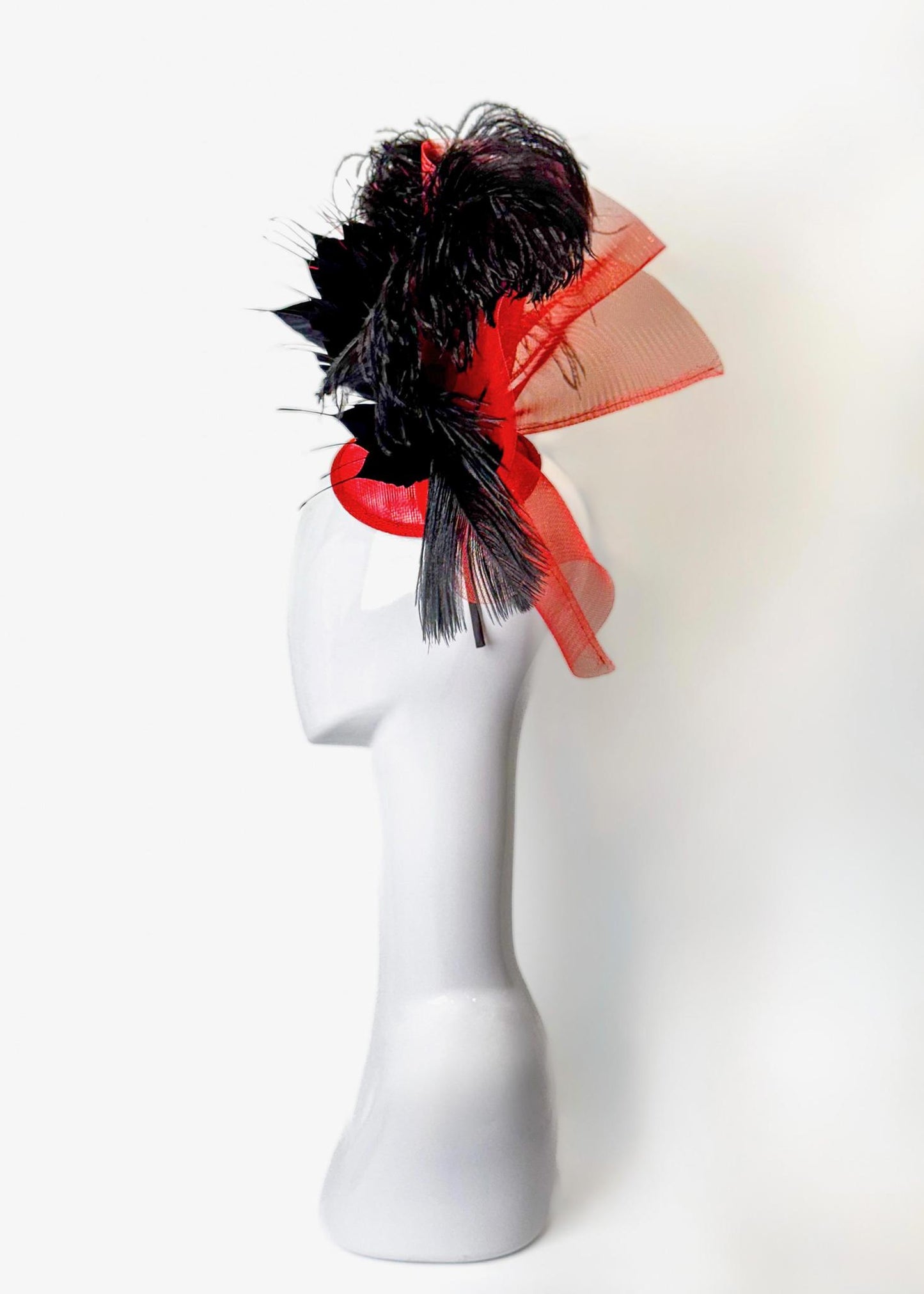 Fascinator Red 1372