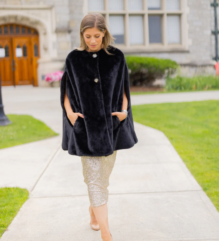 Pretty Rugged TS Luxe Black Poncho