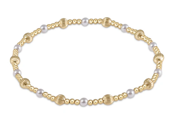 Enewton Dignity Sincerity Pattern 4mm Bead Bracelet - Pearl