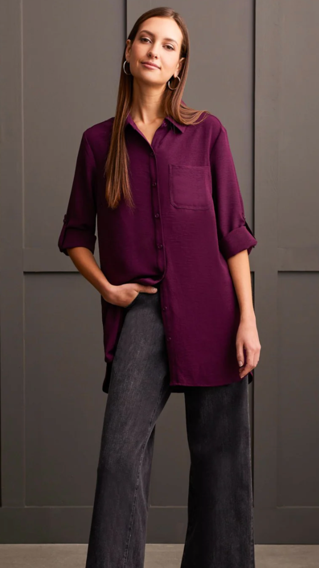 Tribal Plum Pebble Blouse