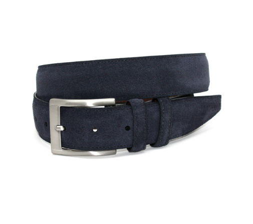 Navy Suede Belt