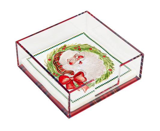 Santa & Tartan Napkin Holder Set