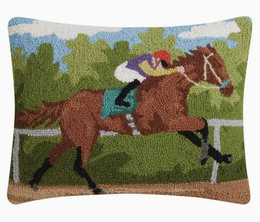 Racing Horse Hook Pillow