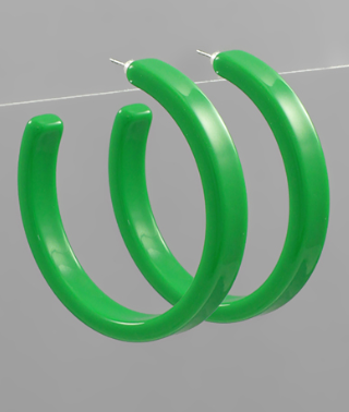 Acrylic Open Hoop Earrings