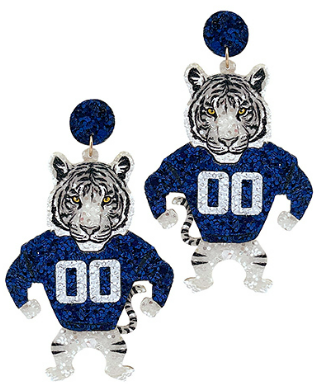 Glitter Tiger Earrings