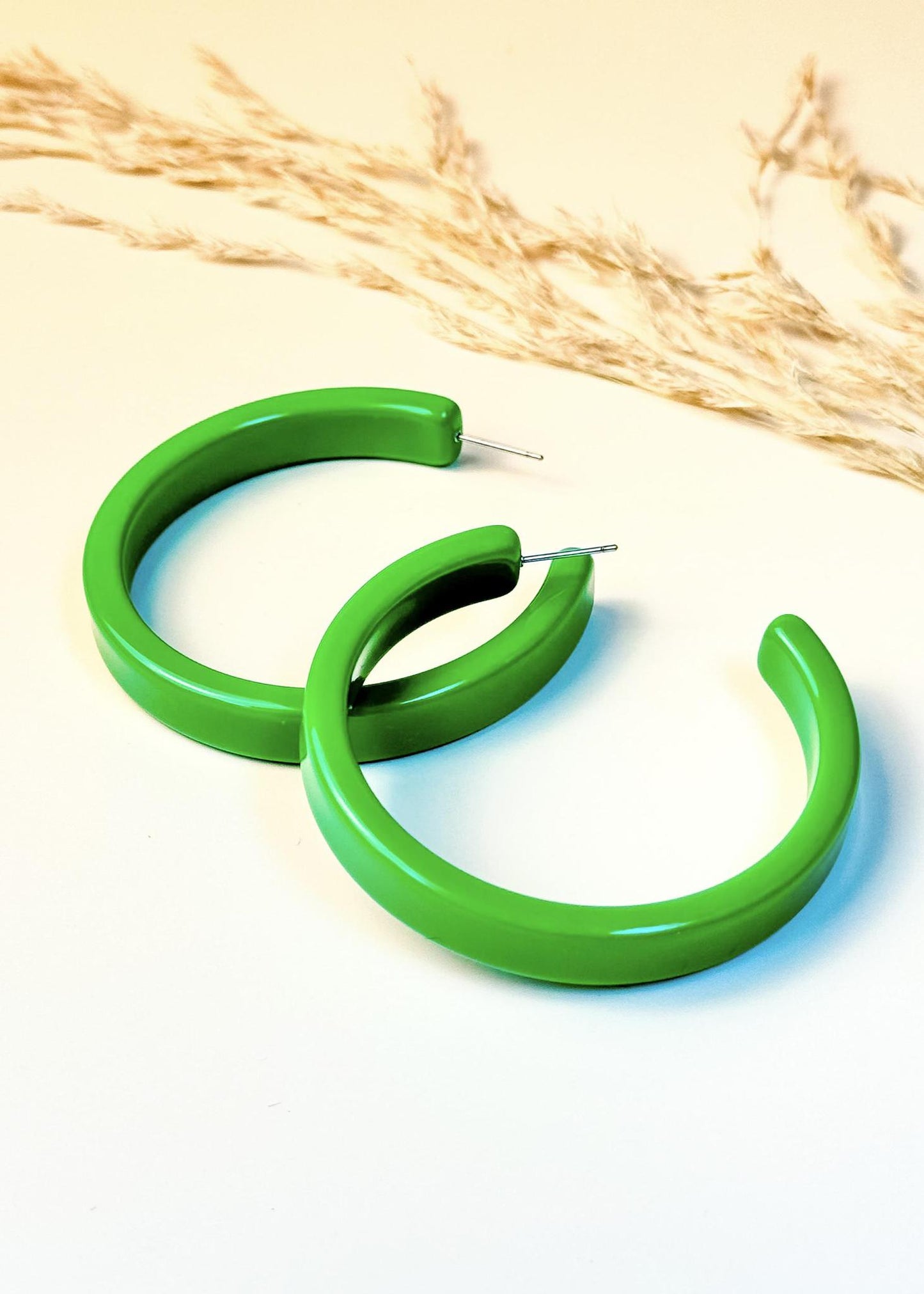 Acrylic Open Hoop Earrings