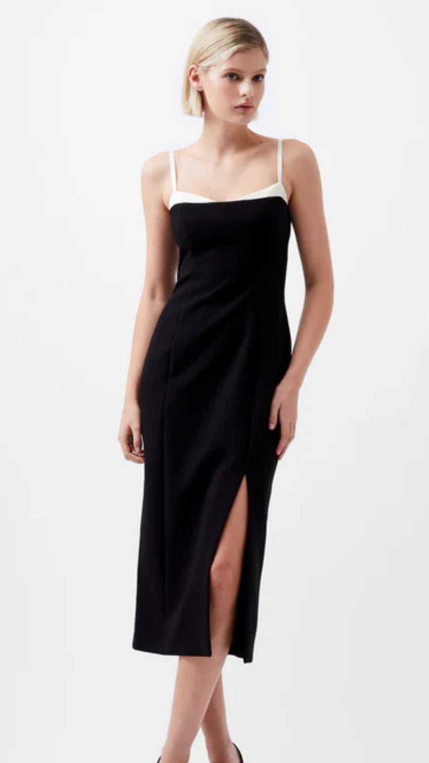 French Connection Azra Corset Strappy Midi Dress