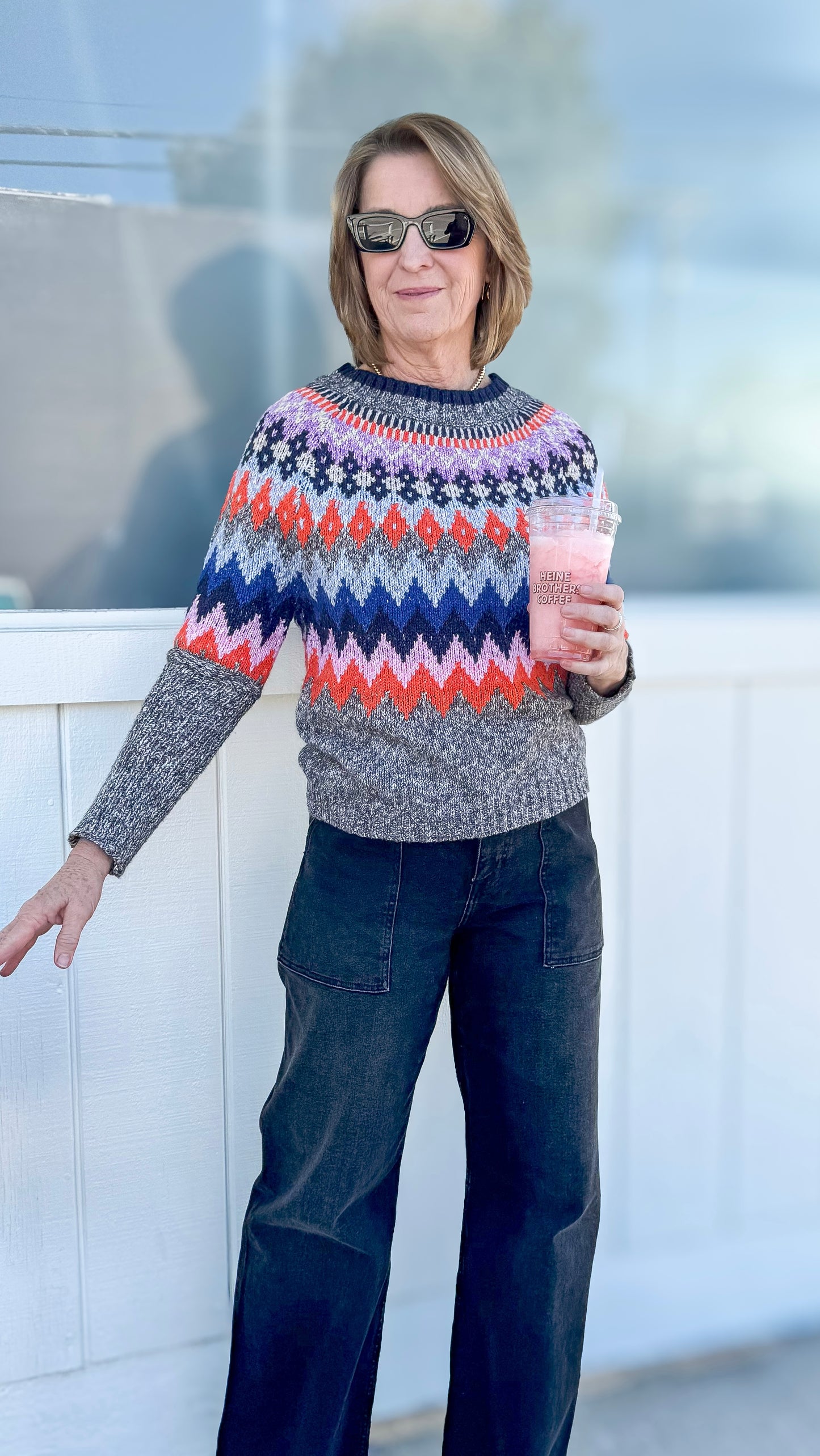 Tribal Louisa Intarsia Ribbed Sweater