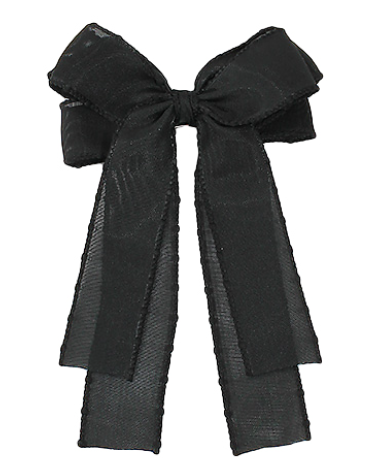 Dot Trimmed Bow Clip
