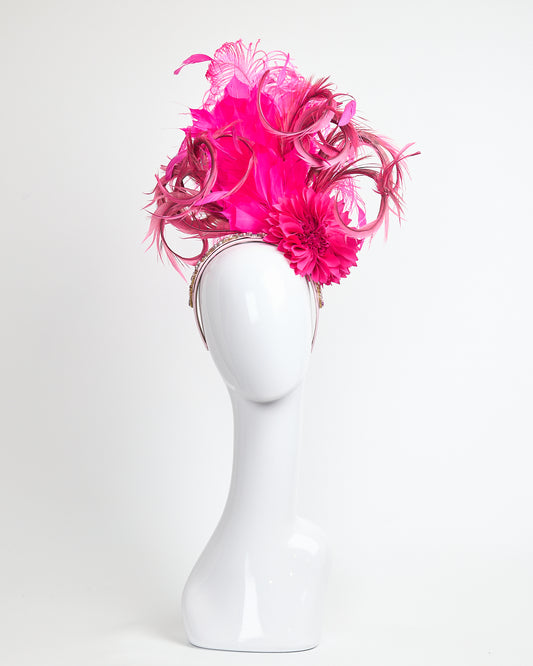 C Beaded Fuchsia & Pearl 1041