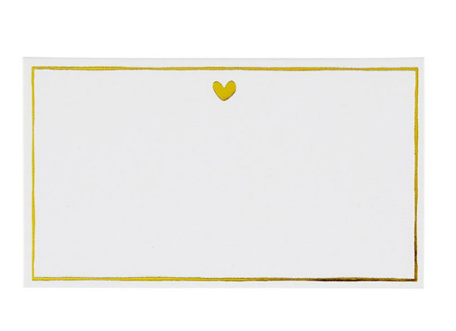 Picture Perfect Placecards - Gold Hearts