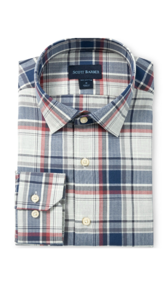 Scott Barber Herringbone Button Up