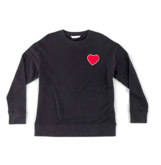 Shiraleah Black Heart Sweatshirt